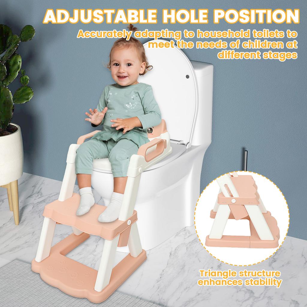 Newly Foldable Baby Boy Portable Potty Child Potty Training Seat Baby Toilet Pot Step Stool Toddler Potty Portable Child Urinal
