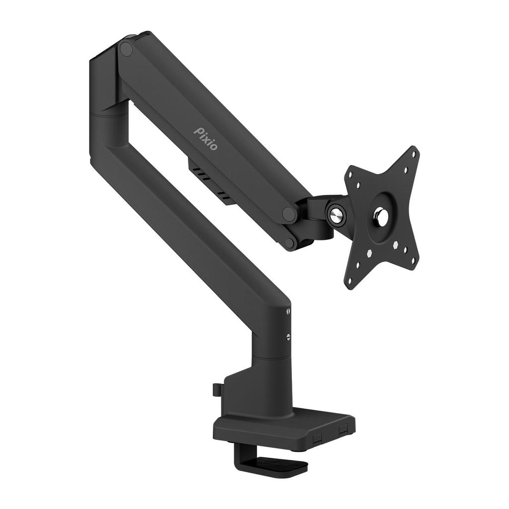 Pixio PS1S Wave Black Monitor Arm Single Black for Large Screens 32", 27", 24" Adjustable