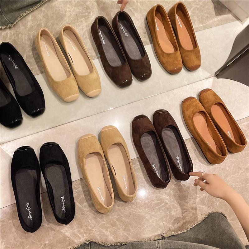 Мода Новый Стиль Популярные Женские Милые Легкие Весенние Слипоны Балетки Леди Повседневные Коричневые Офисные Балетки Летняя Обувь Zapatos De Mujer