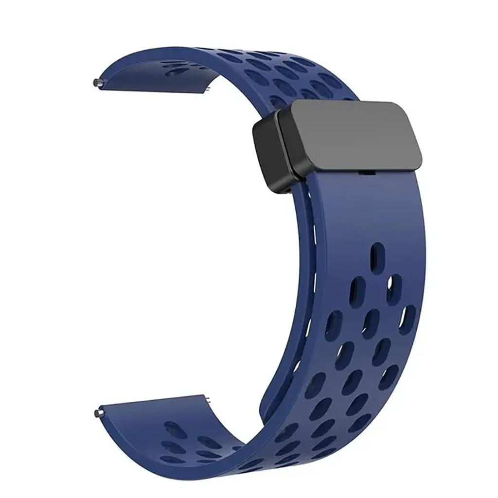 22mm 20mm Breathable Silicone Strap for Samsung Galaxy Watch 3 /4/ 5 /6 /S3 with Active Magnetic Strap for Huawei GT3/4 /Amazfit