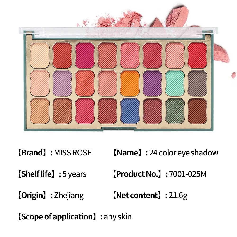 MISS ROSE 24-в-1 Изысканные тени для век для девочек Матовые мерцающие профессиональные тени для макияжа