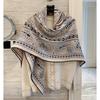 NINA SOLOR Silk Wool Heart Horse Square Scarf