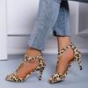 Fashion Fashionable Back Zipper Heeled Fish Mouth Shoes for Women with Side Stiletto Heels Roman Sandals