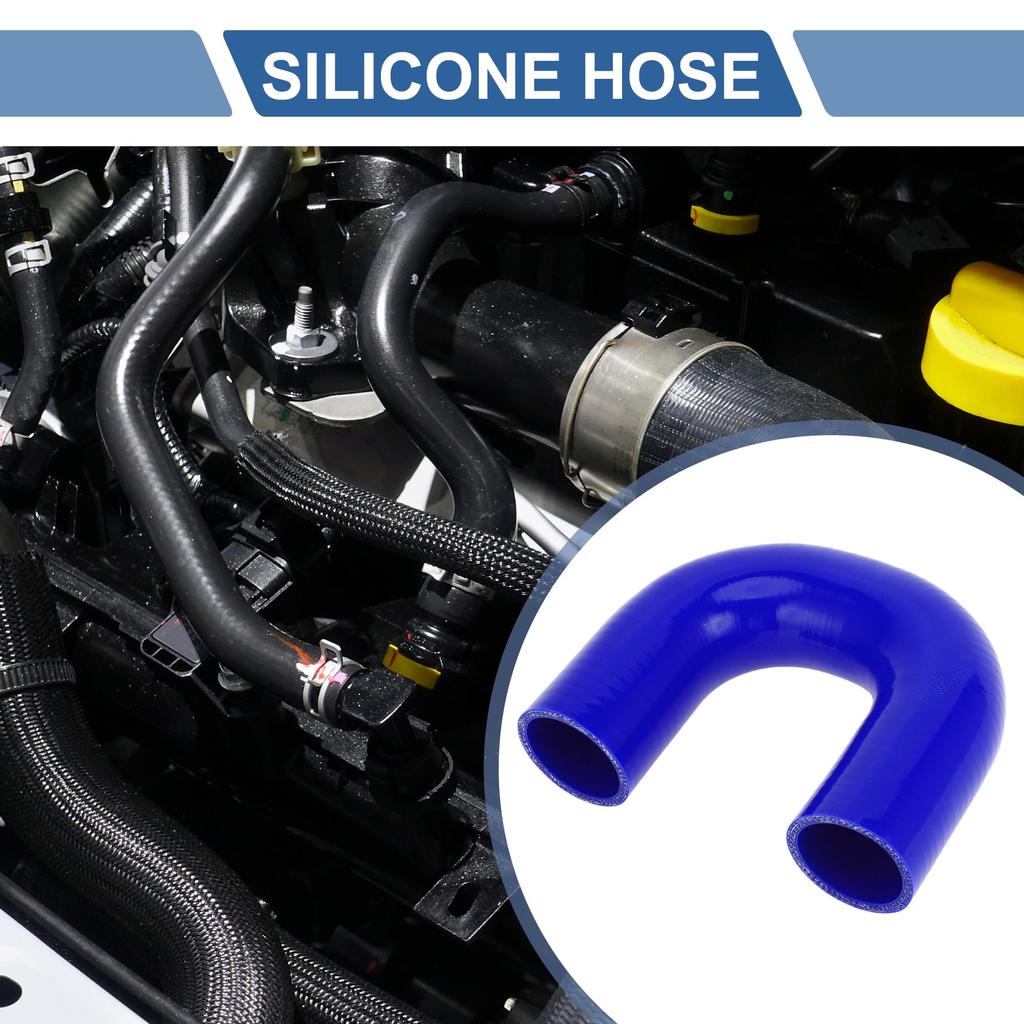 X AUTOHAUX 1 шт. Внутренний диаметр 48 мм/1,89" Длина 120 мм/4,72" Синий силиконовый патрубок для автомобиля 180°