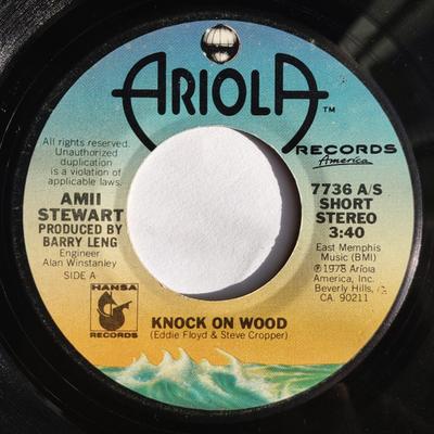7-дюймовая пластинка AMII STEWART - Knock On Wood 7736 Ariola Records 1978 UK Танцевальная и электронная музыка Б/у