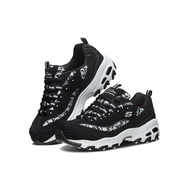 (WMNS) Кроссовки Skechers D'Lites 1.0 для бега Черно-белые Женские 99999825-BLK