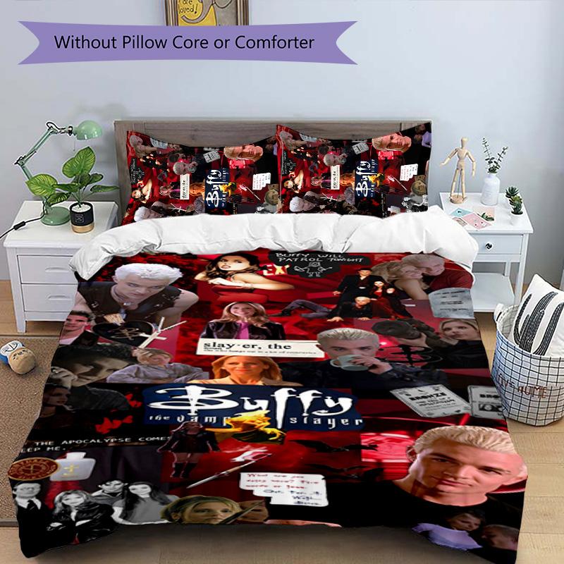 Buffy 3pcs Bedding Set Duvet Cover Closure Includes 1 Duvet Cover & 2 Pillowcases for All Seasons Bedroom Home Dorm Decor