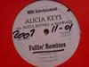 12-дюймовая пластинка ALICIA KEYS FEAT BUSTA RHYMES & RAM - Fallin' Remixes MBK073PROMO MBK Entertainme 2001 US Рэп и хип-хоп/R&B Б/У