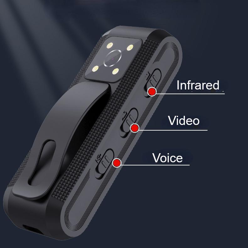 Мини-видеокамера 1080P HD с инфракрасным ночным видением для записи видео на теле