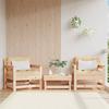 VidaXL Garden Chairs with Cushions Set of 2 Solid Pine Wood, Lounge Chair, Outdoor Chair, Outdoor Seat, 825562