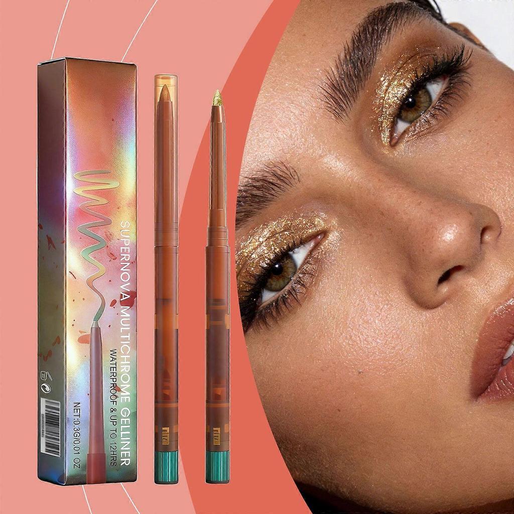 Amz Light Change Eyeliner Glue Pen #04 Smooth And Smooth Outline Eyeliner Color Is Not Easy To Faint Magic Color Stage Beauty Pen