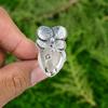 925 Silver Pear Rose Quartz Stone Handcrafted Birthday Flower Heart Chakra Ring