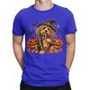 Dog Drinking Boba Novelty Graphic 100 Cotton Tshirt Ghost Coffee Golden Doodle Dog Halloween Tees Tops For Unisex