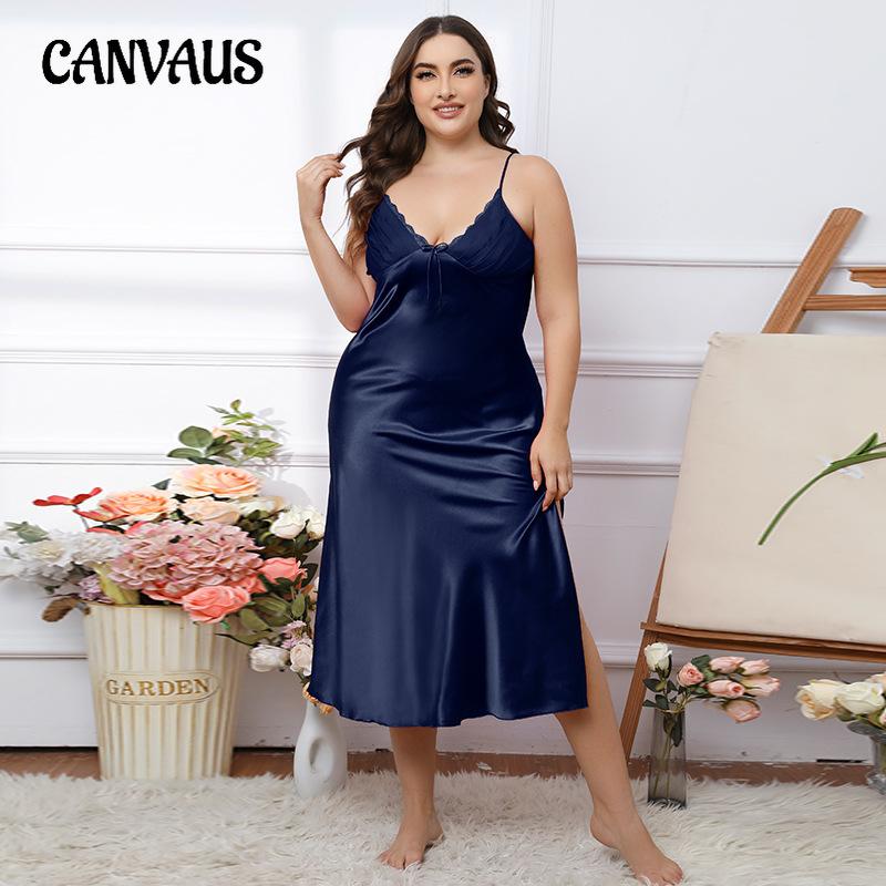 Women's Plus Size Summer Strap Fashion Long Pajamas