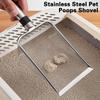 Pet Cleaning Tool Stainless Steel Cat Litter Scoop Durable Easy Clean Ergonomic Handle Rust Resistant Handle Pet Poop Shovel