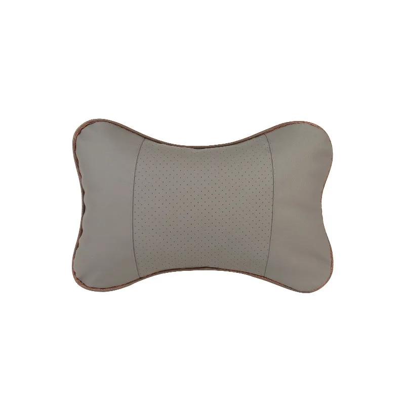 Car Neck Pillow Auto Head Neck Rest Relief Headrest Cushion PU Leather Car Seat Soft Support Pillow Auto Headrest Travel Pillow