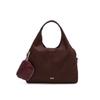 DakS Burgundy Leather Nylon Tote Bag S Dcba6f030d2