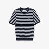 Lacoste Женский буклированный полосатый короткорукавный джемпер AF251E-56G166