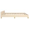 Bed Frame without Mattress Cream 180x200 cm Fabric