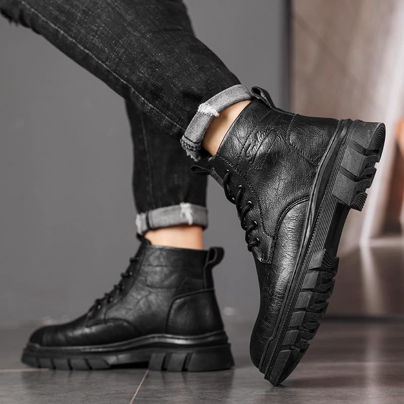 High-Top Tooling Shoes Classic Boots Male Outdoor Desert Boots Fashion Men Footwear All-match Men Fashion Ankle Leather Boots