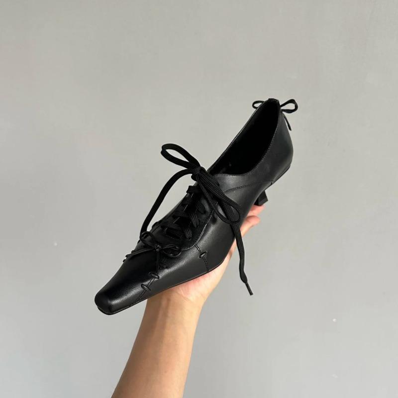 Модная готическая обувь ведьмы с острым носком, женская, ретро, квадратный носок, тонкий каблук, модная кожаная обувь, элегантный дизайн, низкий каблук