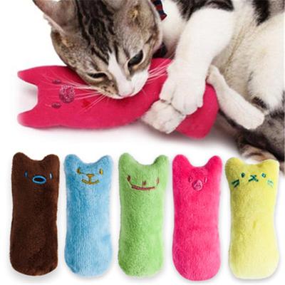 Игрушки из кошачьей мяты для шлифовки зубов, забавные интерактивные плюшевые игрушки для кошек, котенок, жевательная вокальная игрушка, когти, укус большого пальца, кошка, мята для кошек