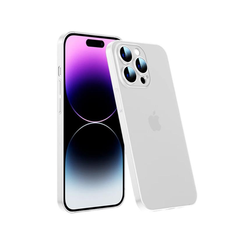 Сверхтонкий ПК Закаленный чехол для мобильного телефона для iPhone 15, подходит для магнитно притягивающегося Apple 14, матовый 13pro, чехол с защитой объектива