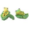 2Pcs Miniature Resin Frog Decor For Tabletop Cute Frog Models For Diy Crafts And Fairy Gardens For Home And Office Decor