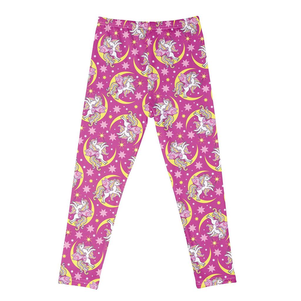 Girls' Cute Cartoon Print Sports Leggings - Stretchy and Stylish Tights