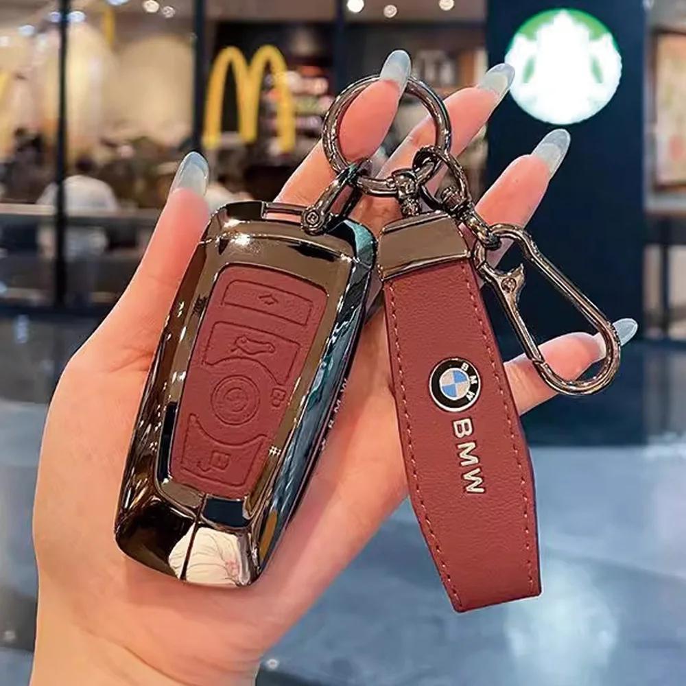 Hot 2025 Metal Car Key Case Cover for BMW 520 F10 F15 F20 F30 F18 118i 320i 1 3 5 Series F25 M3 M5 Keychain Bag Shell Accessorie