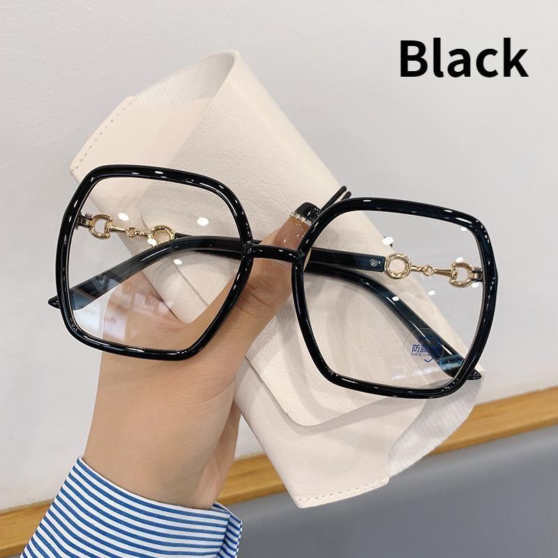 1 шт. новые большие квадратные очки с защитой от синего света, простые очки, очки в большой оправе