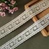5Yards(4.5M)/lot 2.4cm Wide Mesh Embroidered Lace Trim Ribbon Diy Fabrics Homemade Bow Hair Accessories Craft Fabric