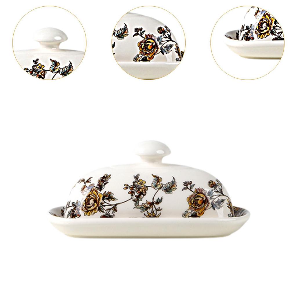 Масленка Хранение масла Фарфор Минималистичная Многоразовая Многофункциональная Масло