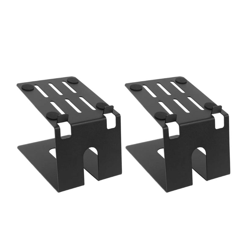 Desktop Speaker Stands With Reinforced Metal Base Stability For Enhances Audios Equipment Protections Space Efficiency