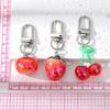 Fashion Cherries Charm Handbag Pendant Keychain Women Exquisite Fruit Cherries Bag Accessory Eye Catching Gift for Women