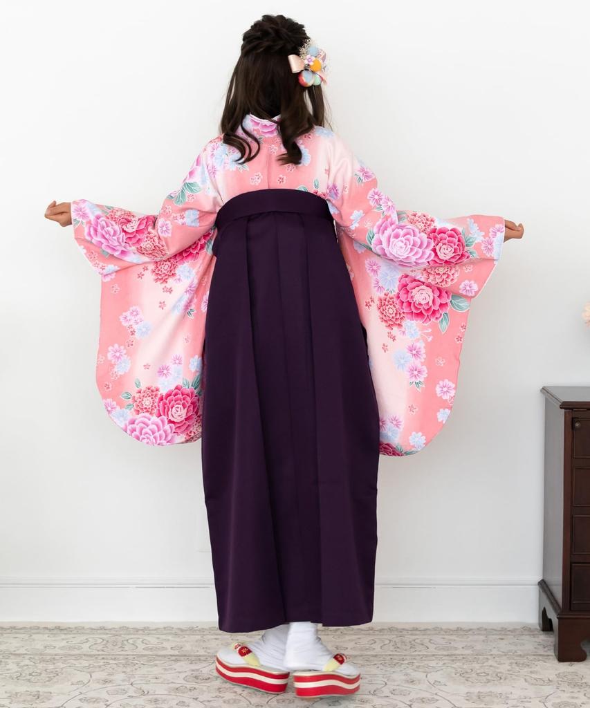 Выпускной церемония Хакама легкий комплект из 5 предметов Хакама с заниженной талией для девочек начальной школы Изящный комплект Отомэ [KYOETSU], платье, (Кимоно, Хакама,