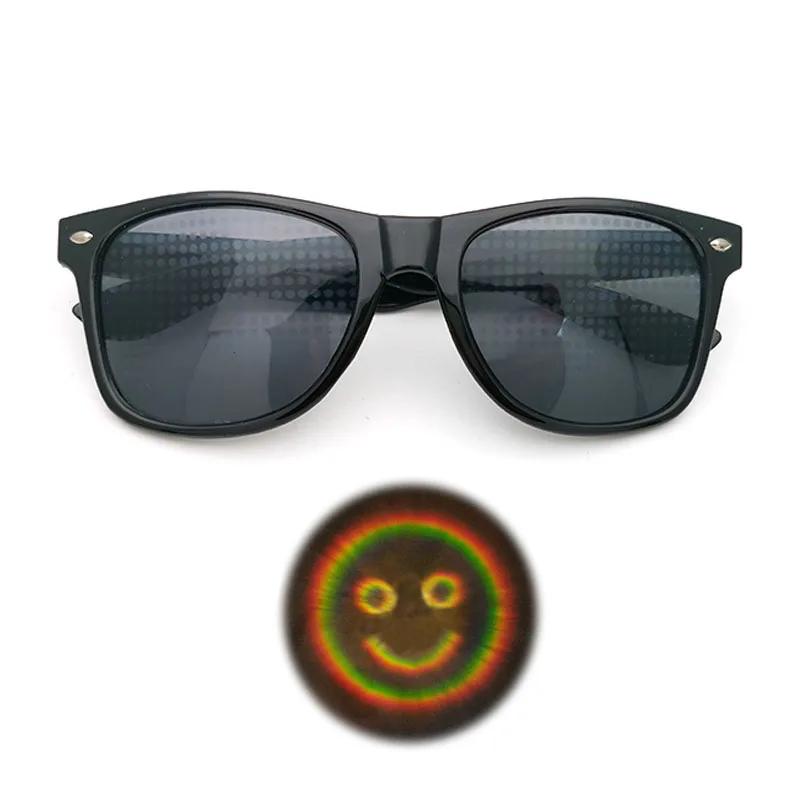 3d Prism Glasses Effect Diffraction Women Sunglasses Rectangle Rainbow Kaleidoscope Festival Style Rave Eyewear Cleargray Lens