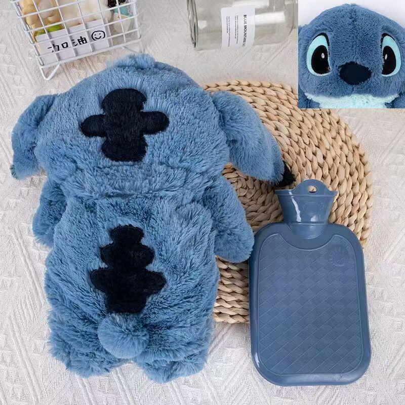Stitch & Lotso Angel Plush Hand Warmer: Thickened Hot Water Bag for Warmth & Comfort