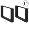 Vidaxl Nogi Do Stolika Kawowego, 2 Szt., Czarne, 70X(30-31) Cm, Stal