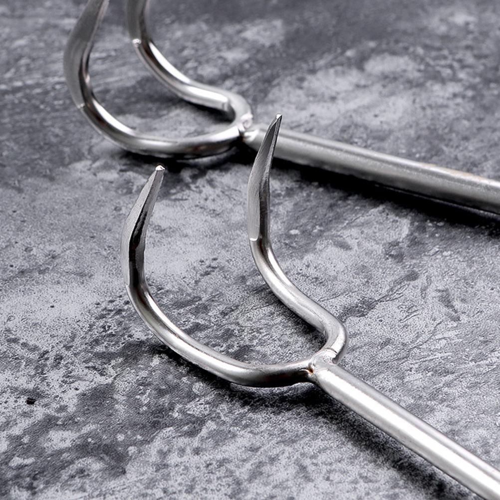 Крюк для мяса из нержавеющей стали для барбекю, кемпинга, пляжа, идеально подходит для жарки мяса, куриных крылышек, хот-догов, кухонного помощника для мясника