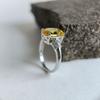 Серебряное кольцо с цитрином nano 5.065ct, вес изделия 4,36 гр (2190004)