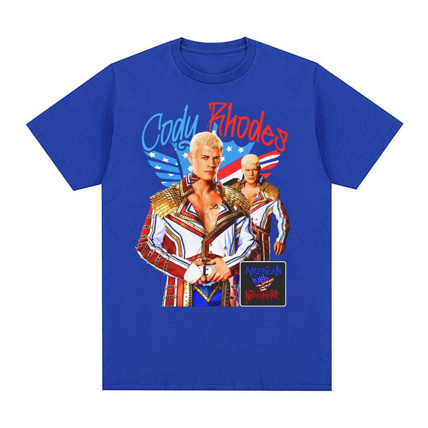 Funny Cody Rhodes The American Nightmare T Shirt Unisex Women Pure Cotton Wrestling Finished Story Vintage Tee Shirt Summer Clothes