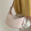 IELGY Spring/Summer Shoulder Fashion Simple Woman's Messenger Dumpling Bag Soft Leather Large Capacity New Moon Bag