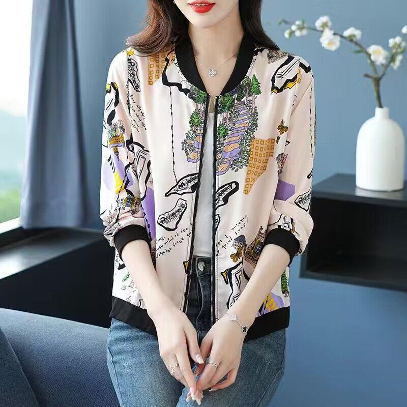 2025 Stylish Women's Large Ice Silk Sun Protection Chiffon Jacket - Long Sleeves, Beach and Holiday Ready