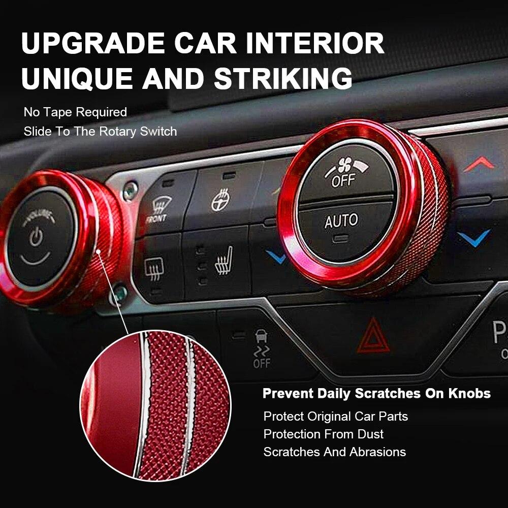 Накладка-декорация на ручку переключателя кондиционера и фар автомобиля, накладка на кнопку центральной консоли, аксессуары для Jeep Wrangler JL JLU