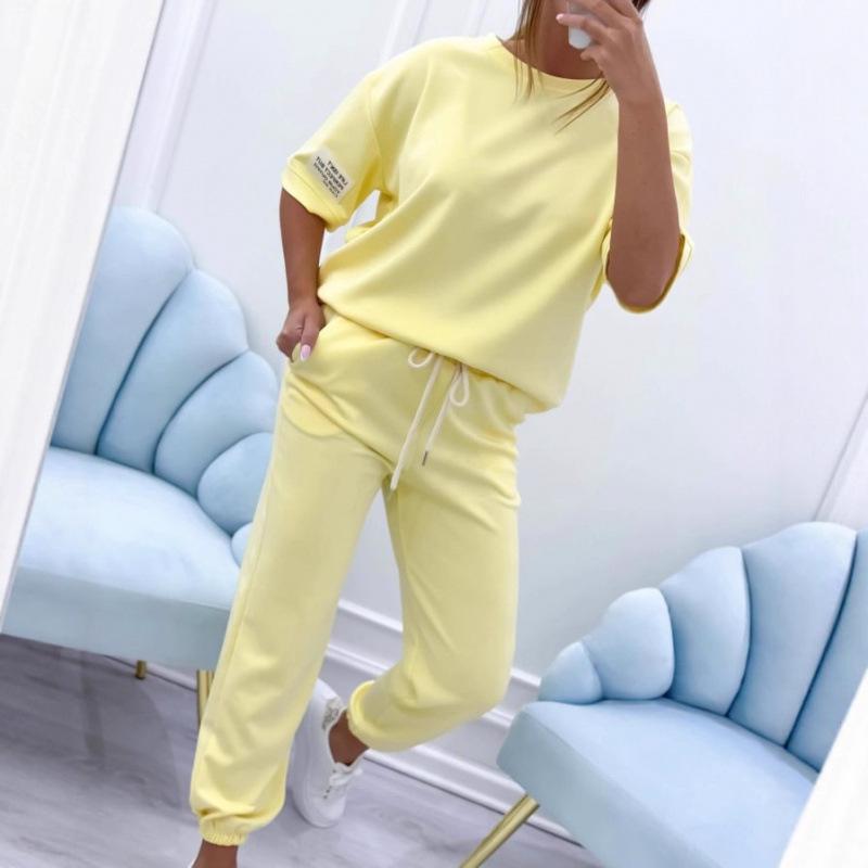 Летний женский повседневный комплект с офсетной печатью, 2025