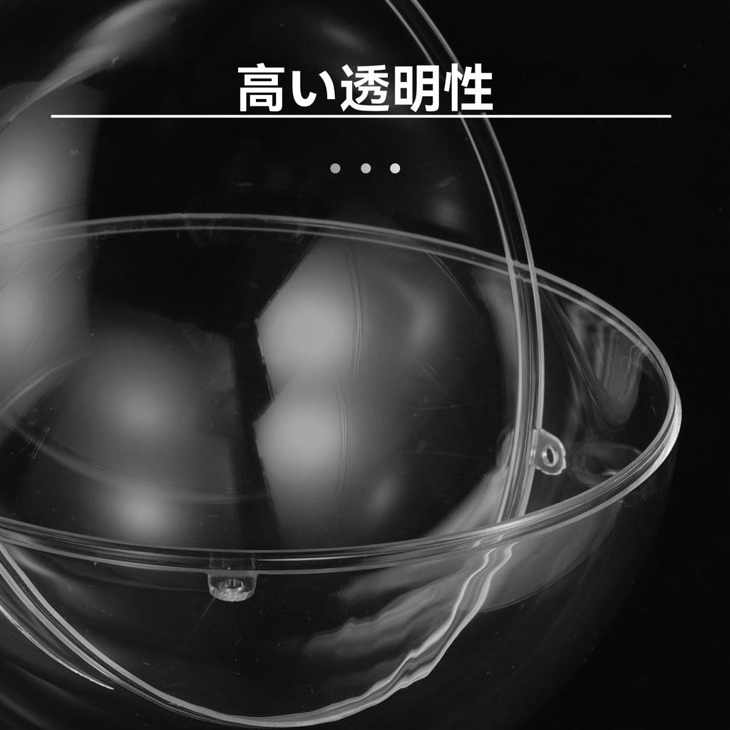 NUOLUX Plastic Christmas Ornament, Clear Ball, 15cm Hollow, Fillable Sphere, for DIY Decorations, Home, Weddings, Parties, and More