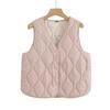 New Middle-aged and Old Mothers Wear Down Cotton Vests, Women's Autumn and Winter Velvet Thermal Vest, and Wear a Vest Jacket.