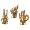 Set Of 3 Hand Sign Fantasy Showpiece Statue Collectible Figurines(Multi,Ceramic)Decorative Items For Home Decor Living Room Bedroom