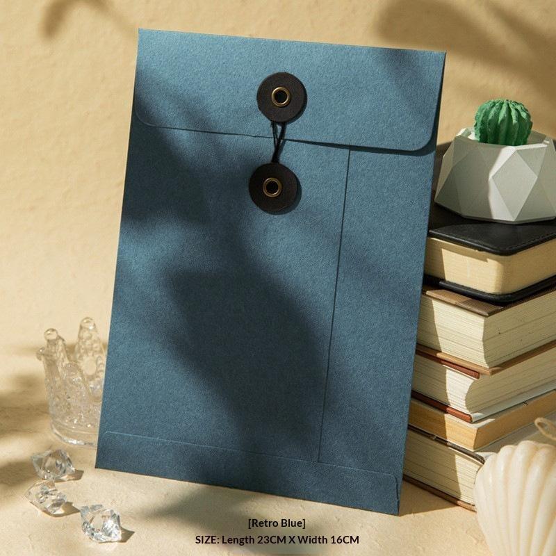 A5 Vintage Kraft Paper Envelopes String Tie Closure for Bachelorette Party Invitation Card Small Gift Enclosure